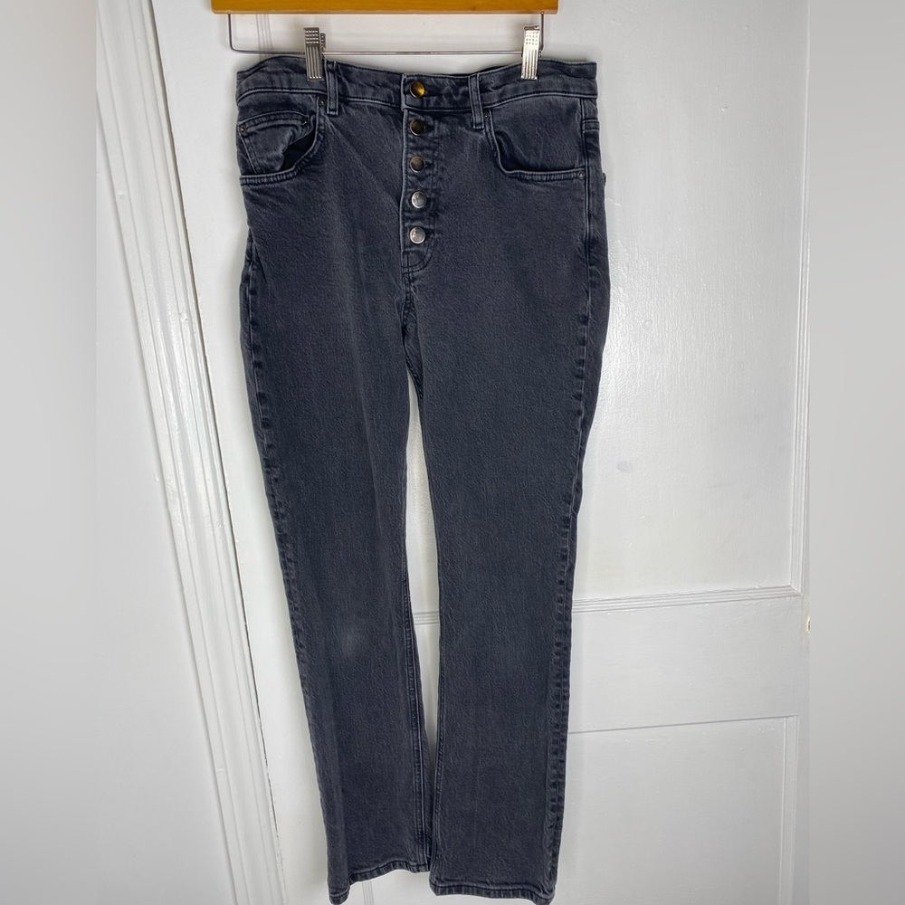 Reformation Cynthia Charcoal Fly High Rise Jeans